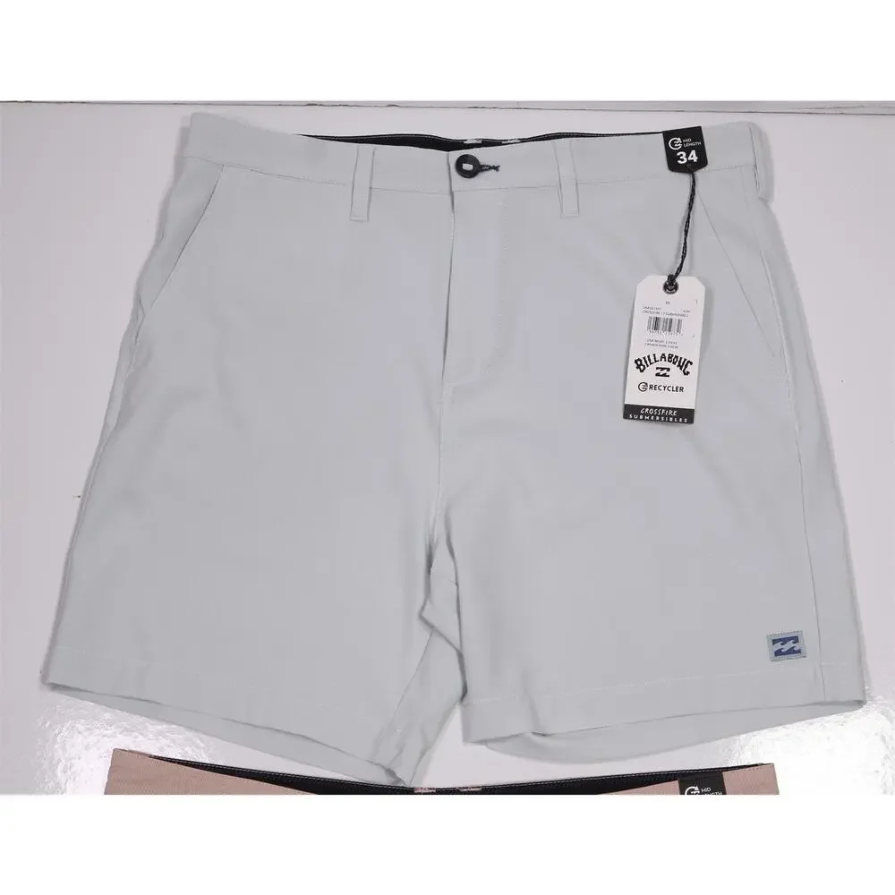 Lot of 2 - Billabong Crossfire Submersible Flat Front Chino Shorts 34 NWT